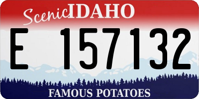 ID license plate E157132