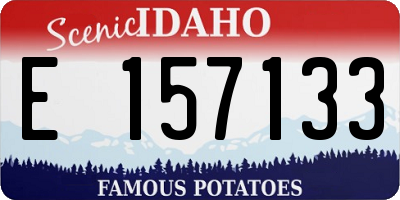 ID license plate E157133