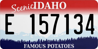 ID license plate E157134