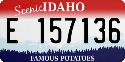ID license plate E157136