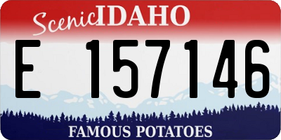 ID license plate E157146