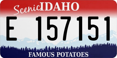 ID license plate E157151