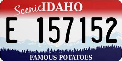 ID license plate E157152