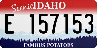 ID license plate E157153