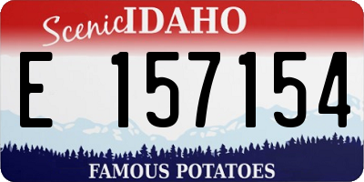 ID license plate E157154