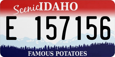 ID license plate E157156
