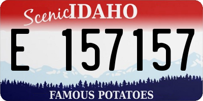 ID license plate E157157