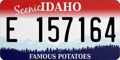 ID license plate E157164