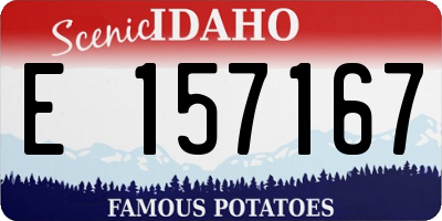 ID license plate E157167