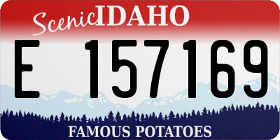 ID license plate E157169