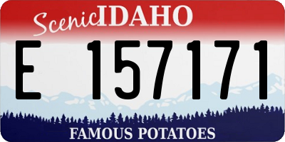 ID license plate E157171