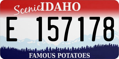ID license plate E157178