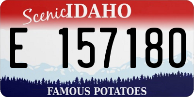 ID license plate E157180