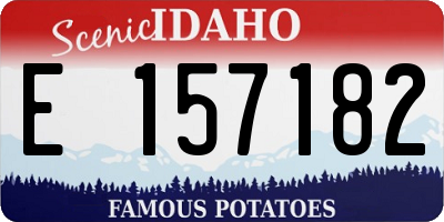 ID license plate E157182