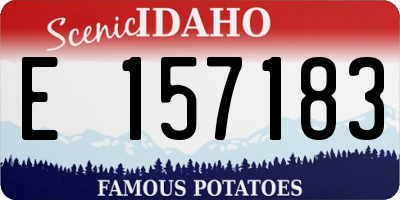 ID license plate E157183