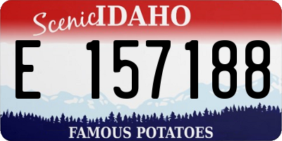 ID license plate E157188