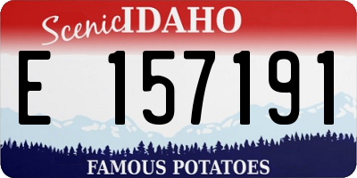ID license plate E157191