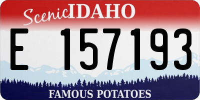 ID license plate E157193
