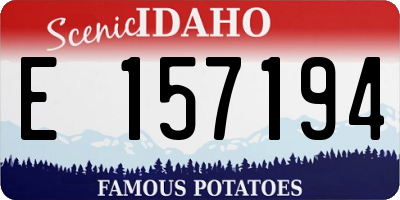ID license plate E157194