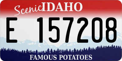 ID license plate E157208