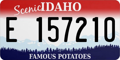 ID license plate E157210