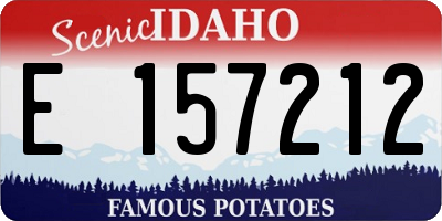 ID license plate E157212