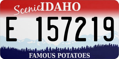 ID license plate E157219