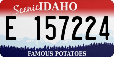 ID license plate E157224