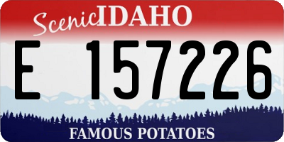 ID license plate E157226