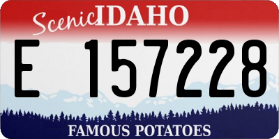 ID license plate E157228
