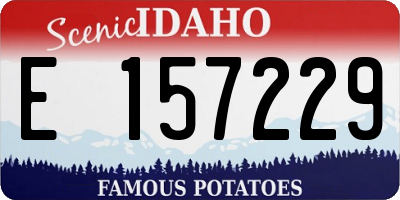 ID license plate E157229