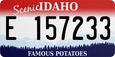 ID license plate E157233