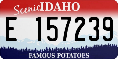 ID license plate E157239