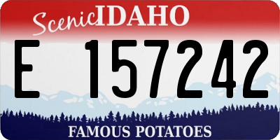 ID license plate E157242