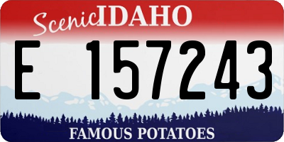 ID license plate E157243