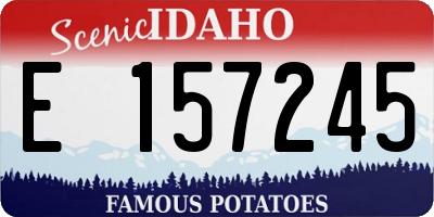 ID license plate E157245