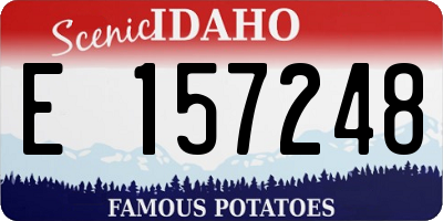 ID license plate E157248