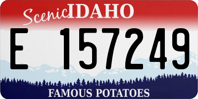 ID license plate E157249