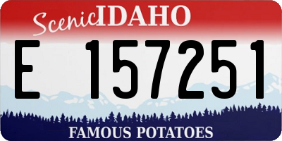 ID license plate E157251