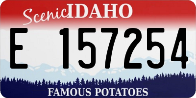 ID license plate E157254