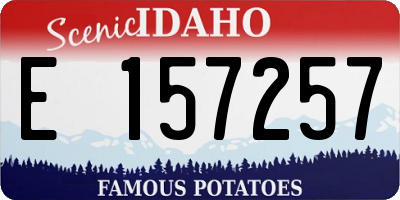 ID license plate E157257