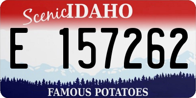 ID license plate E157262