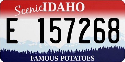 ID license plate E157268