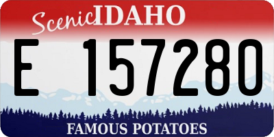 ID license plate E157280