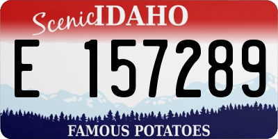 ID license plate E157289