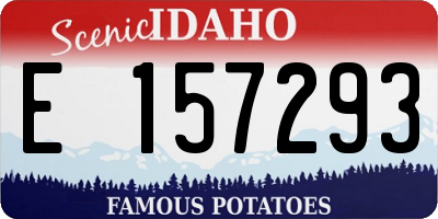 ID license plate E157293