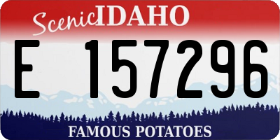 ID license plate E157296