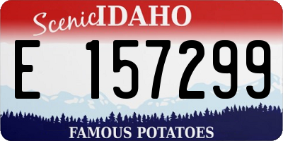 ID license plate E157299