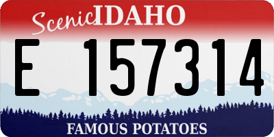ID license plate E157314