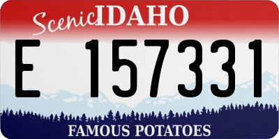 ID license plate E157331